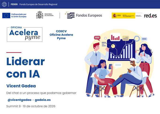 Portada de la presentación Liderar con IA para el Summit 9